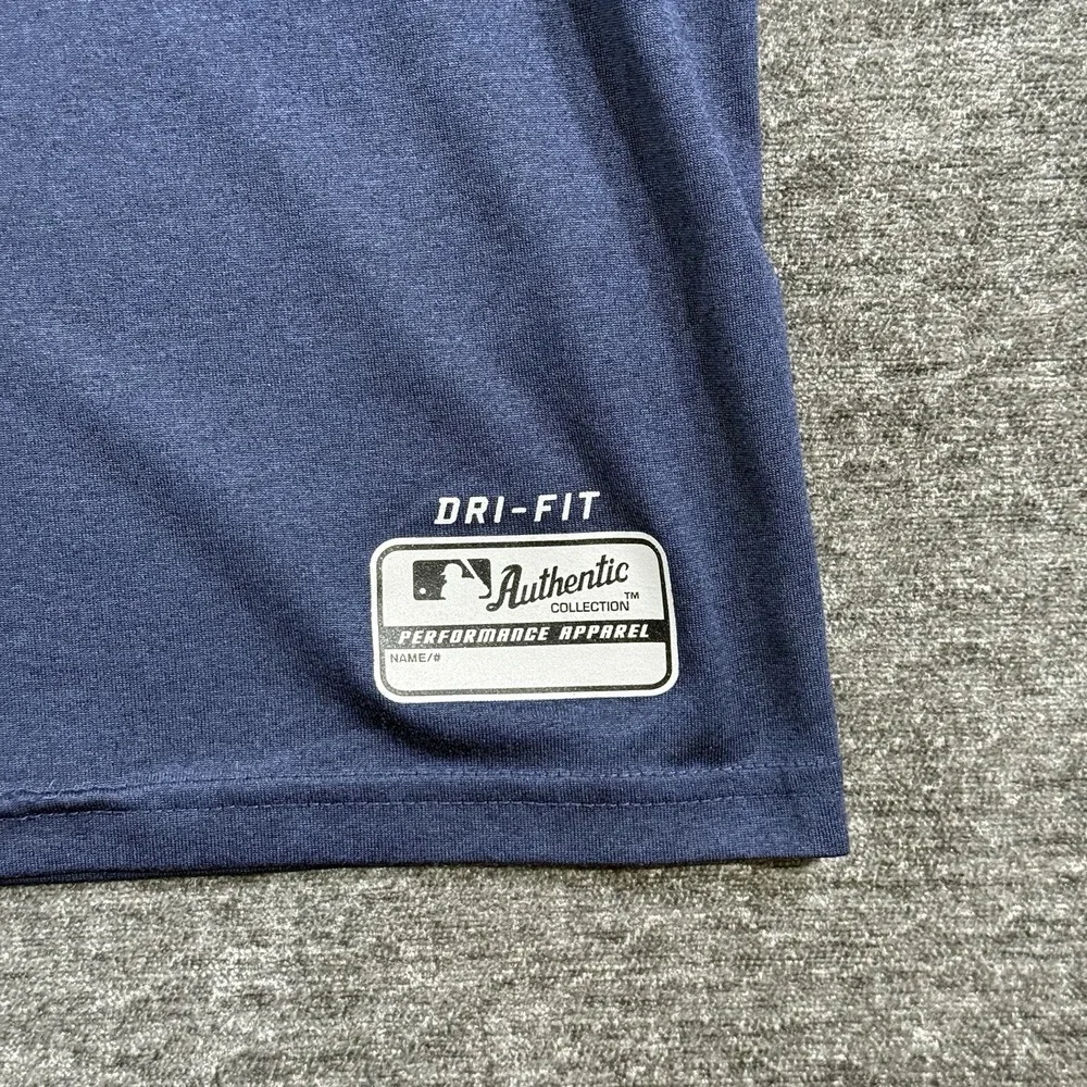Nike Dri-Fit Minnesota‎ Twins MLB Logo Shirt Size XL Blue Authentic Collection